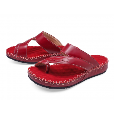Sandals Flat SKC-10 CCO Red Leather